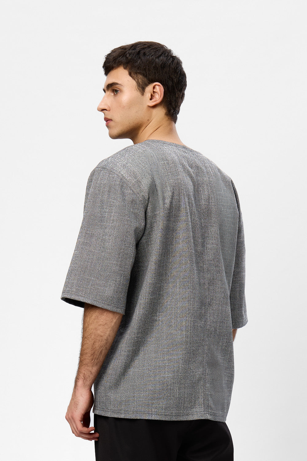 Thom grey melange cloth T-shirt