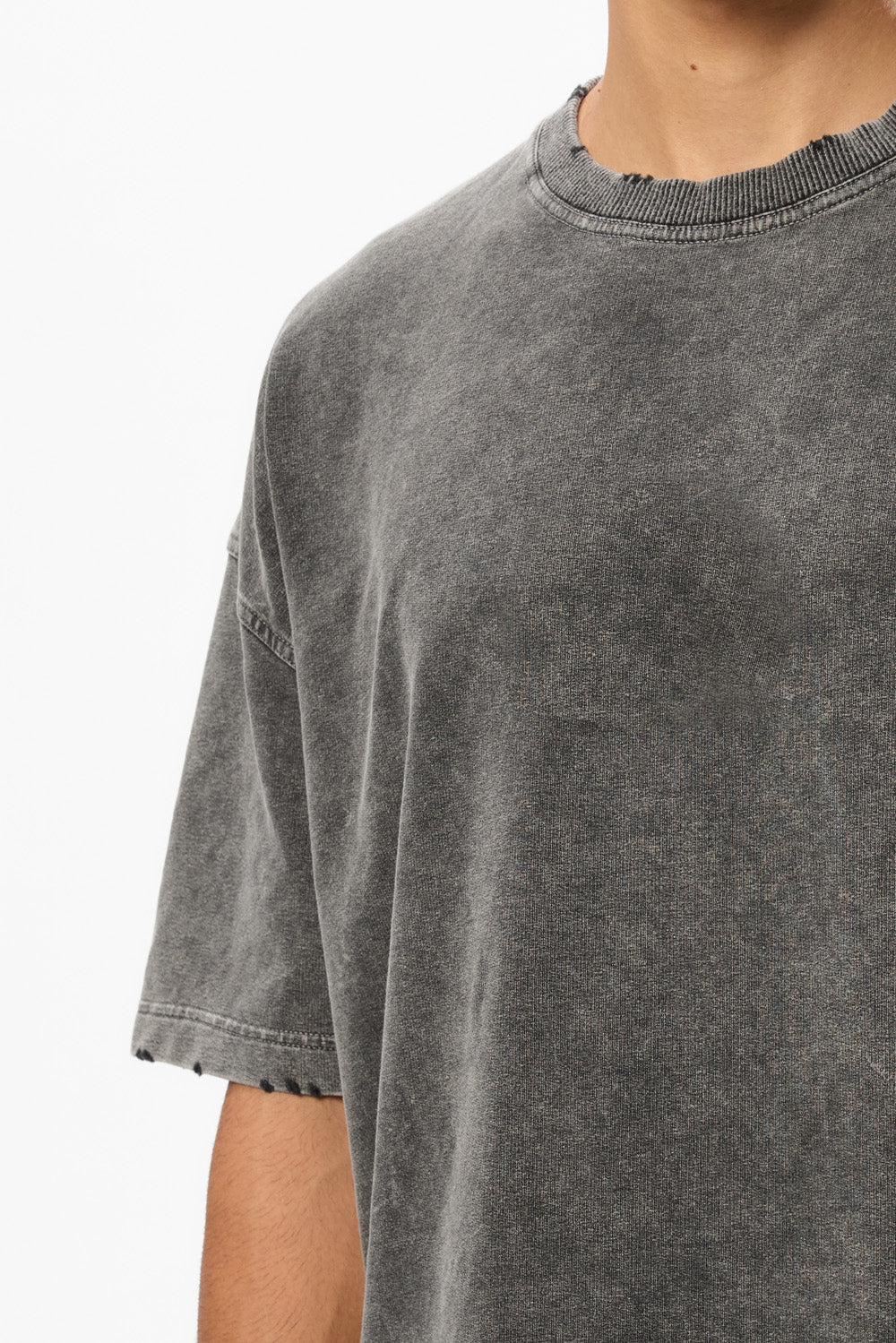 Tricou Gri Vintage Distressed