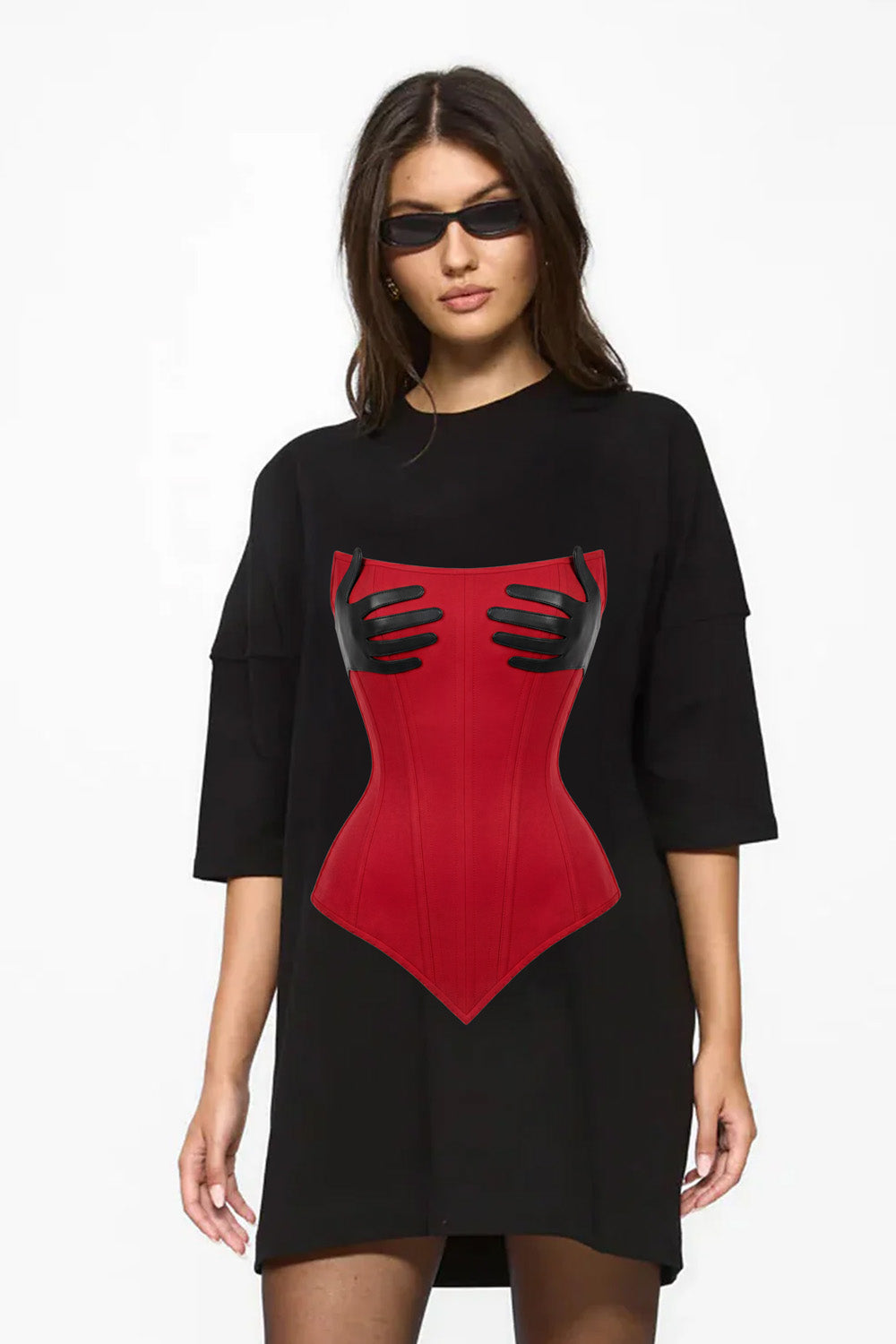 Rochie neagra cu imprimeu Noir V2