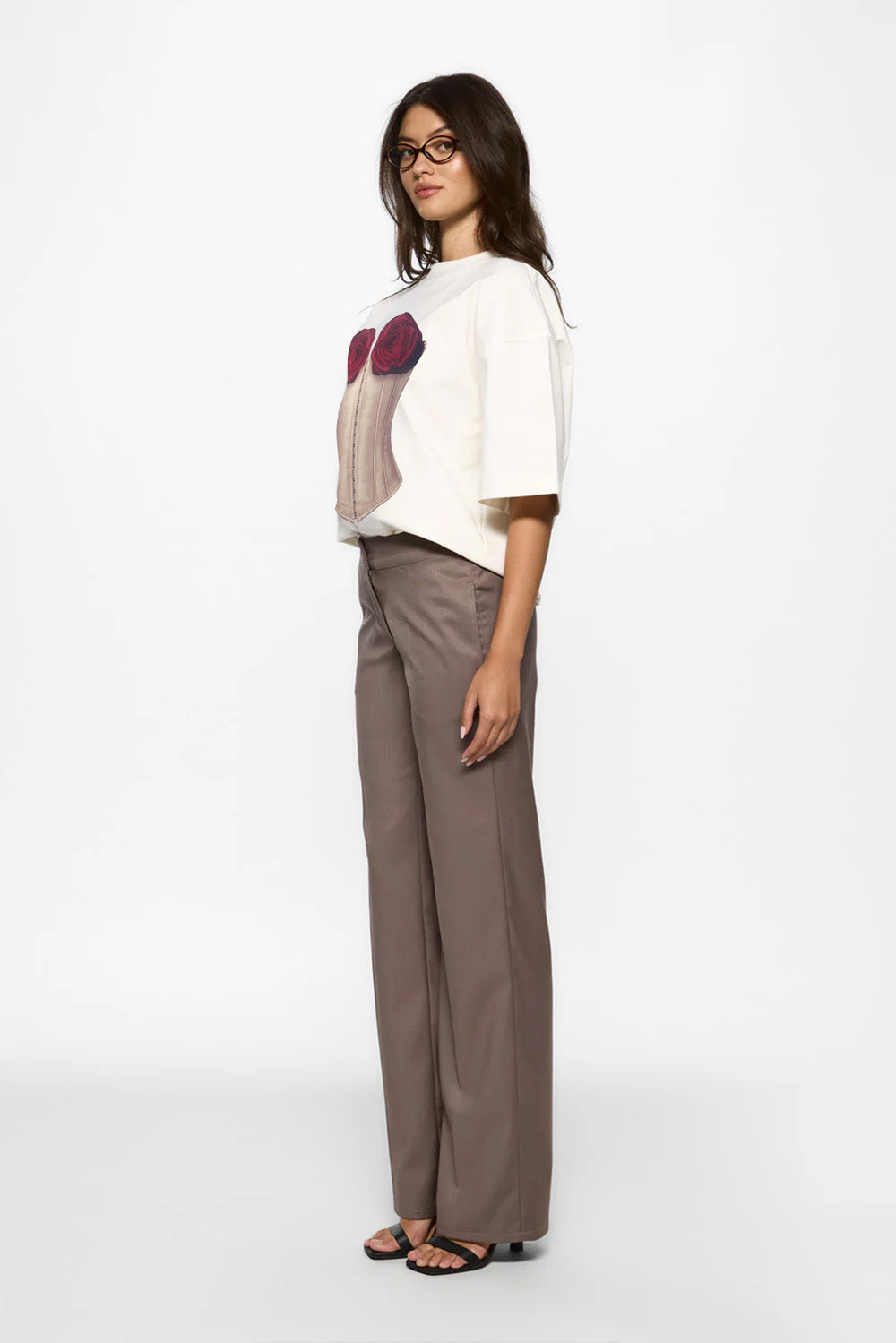 Tricou off-white cu imprimeu Vanilla 