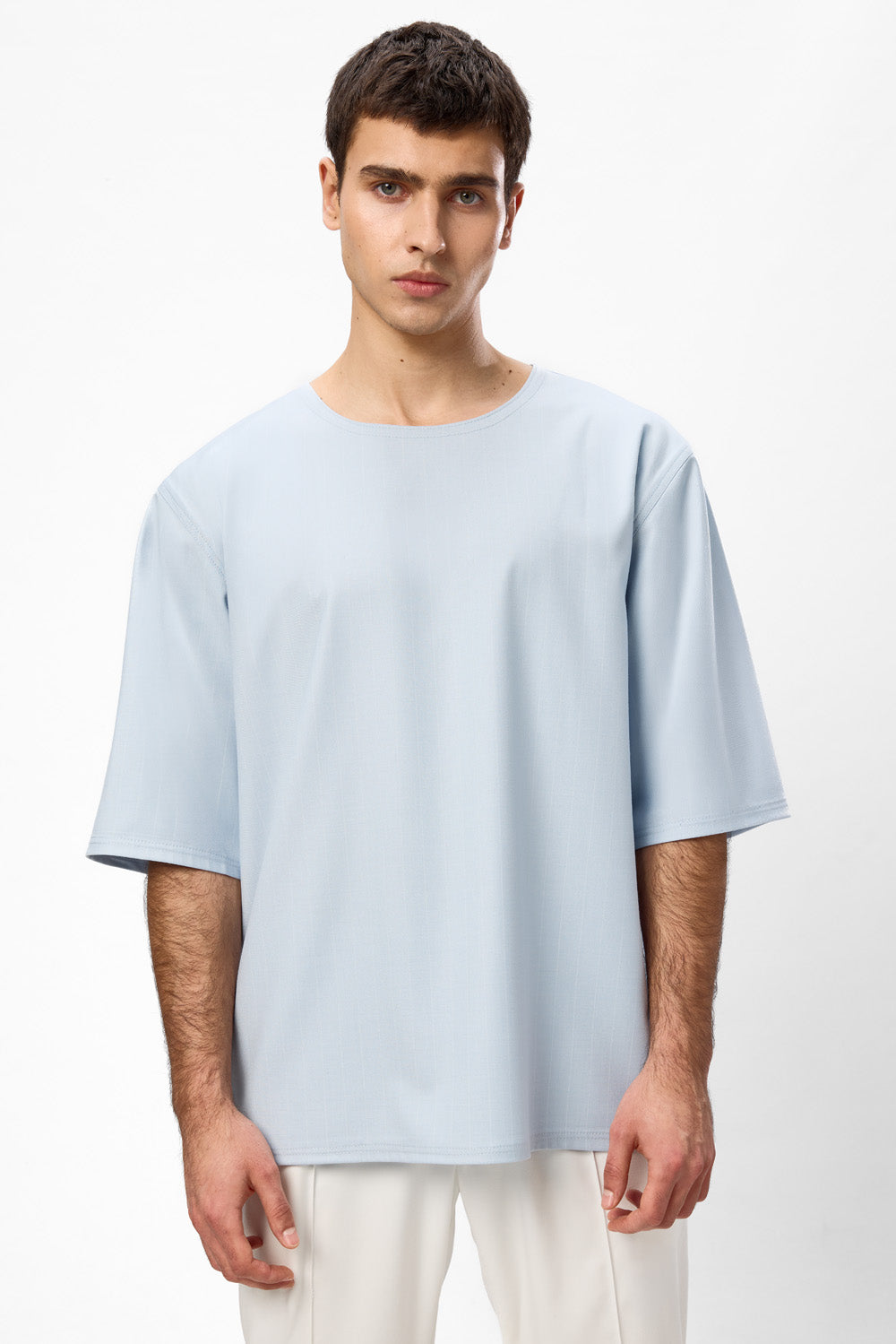 Thom striped light blue cloth T-shirt