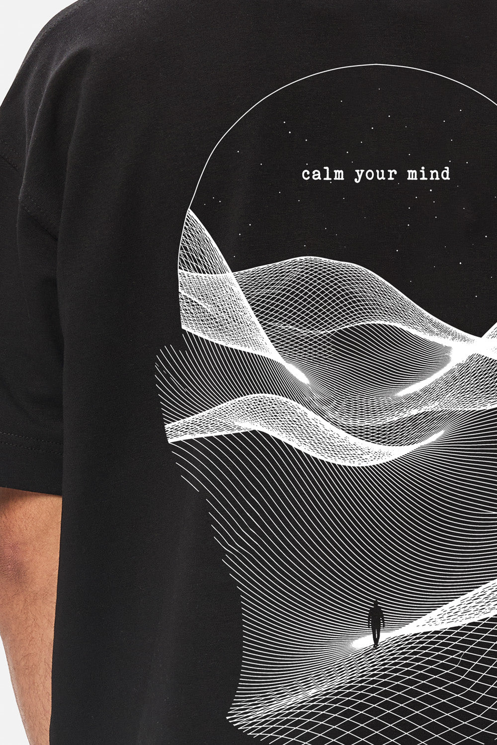 Calm your mind Printed Black T-Shirt