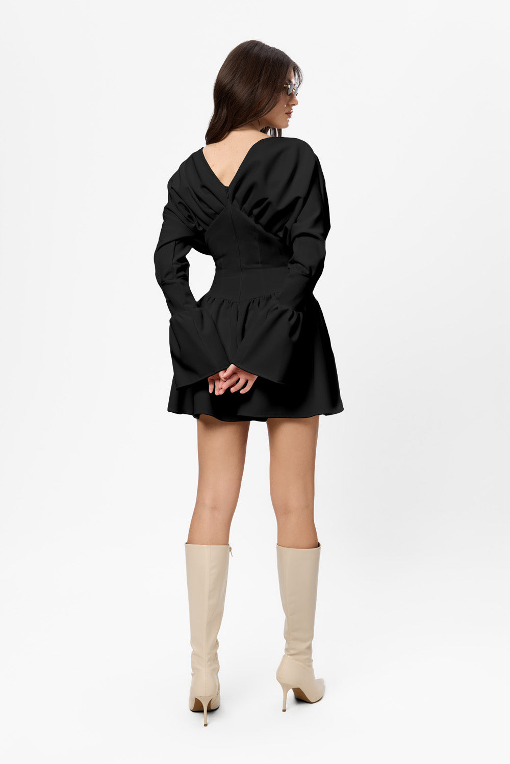 Rochie Neagra din stofa Nyssa Cloth