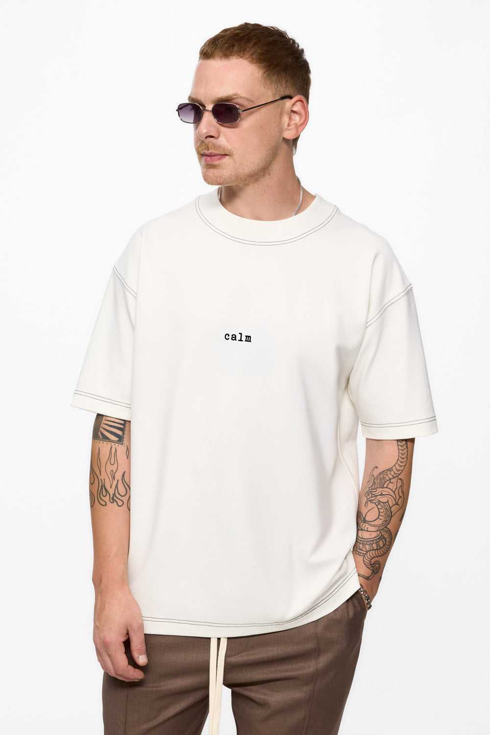 Tricou Off-White cu imprimeu Calm 2.0