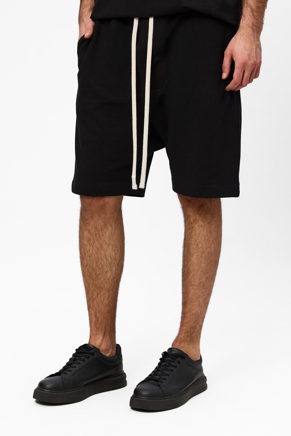 Pantaloni scurti negri din bumbac 247