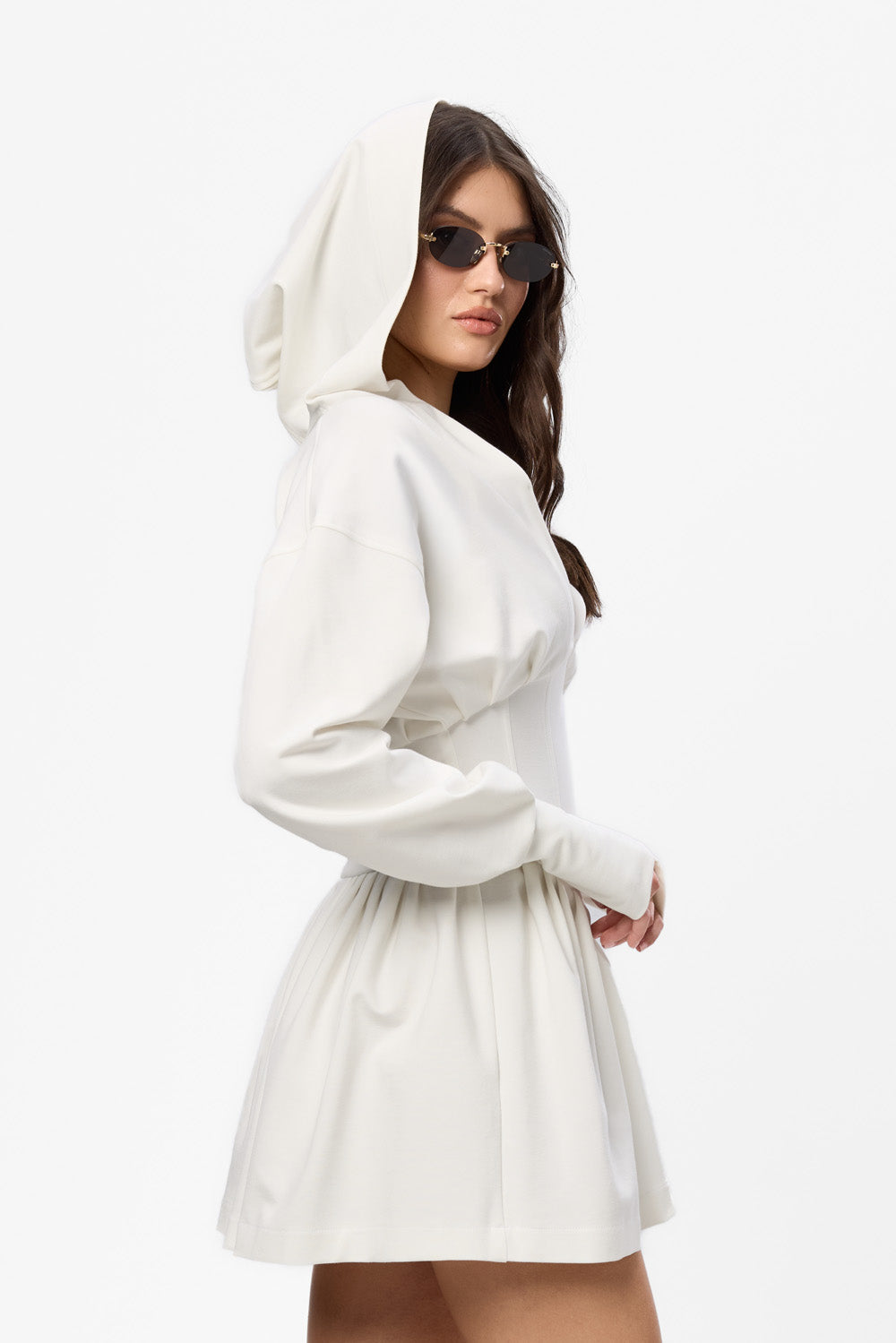 Rochie off-white cu corset si dantela Karol V2