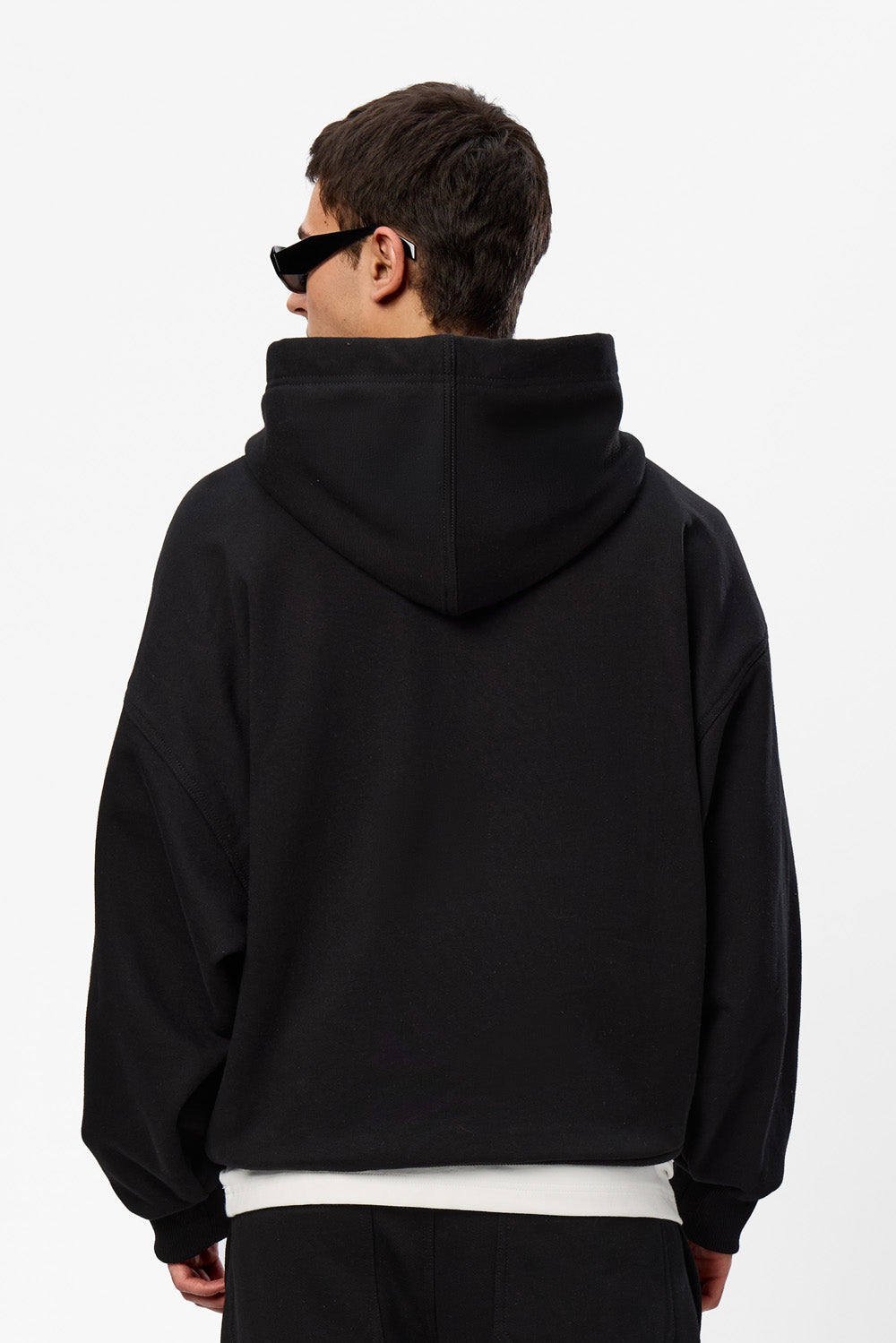 Hanorac negru din bumbac Blacky V2