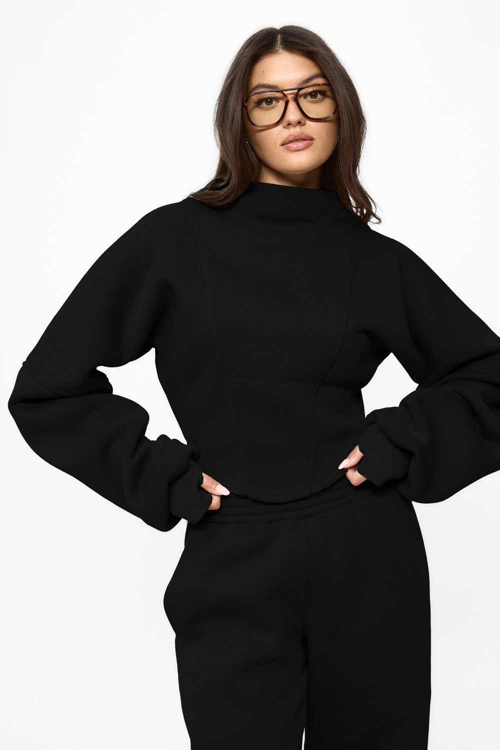 Helanca  Goddess | Femei | Negru | Stil modern și elegant | Confort și funcționalitate | Atelier Hamza