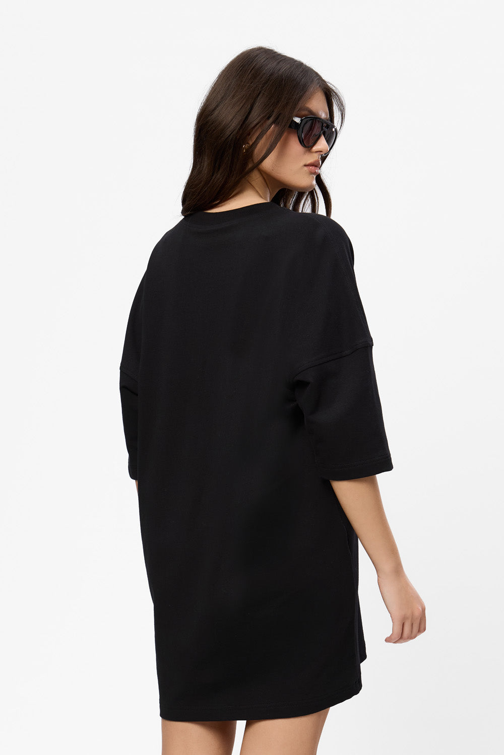 Rochie neagra cu corset cusut Silhouette