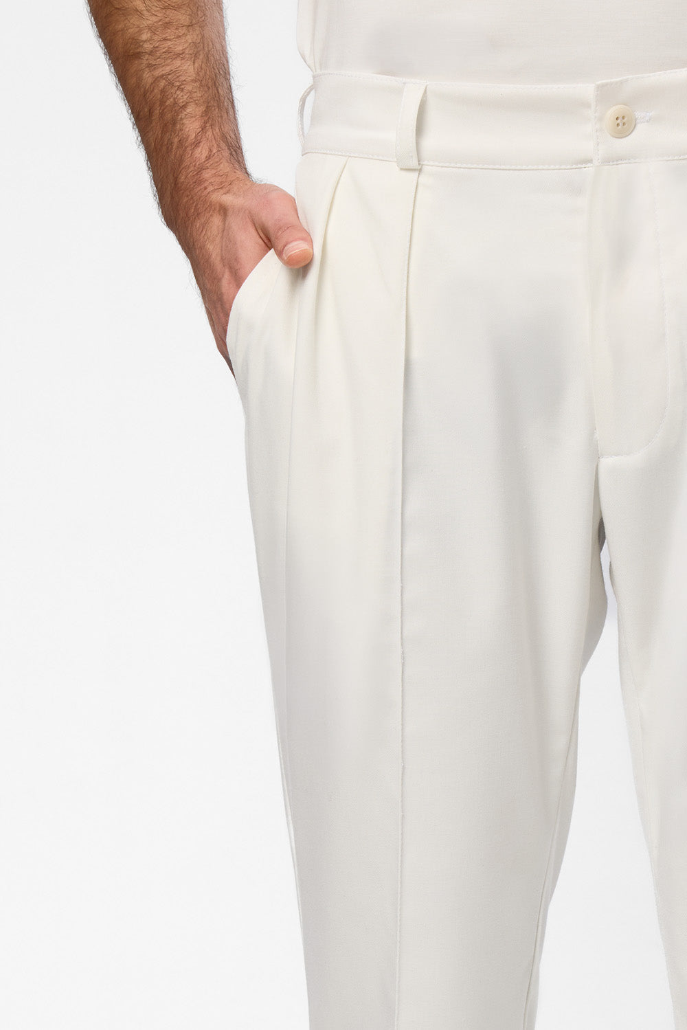 Thom A1 Off-White Cloth Pants