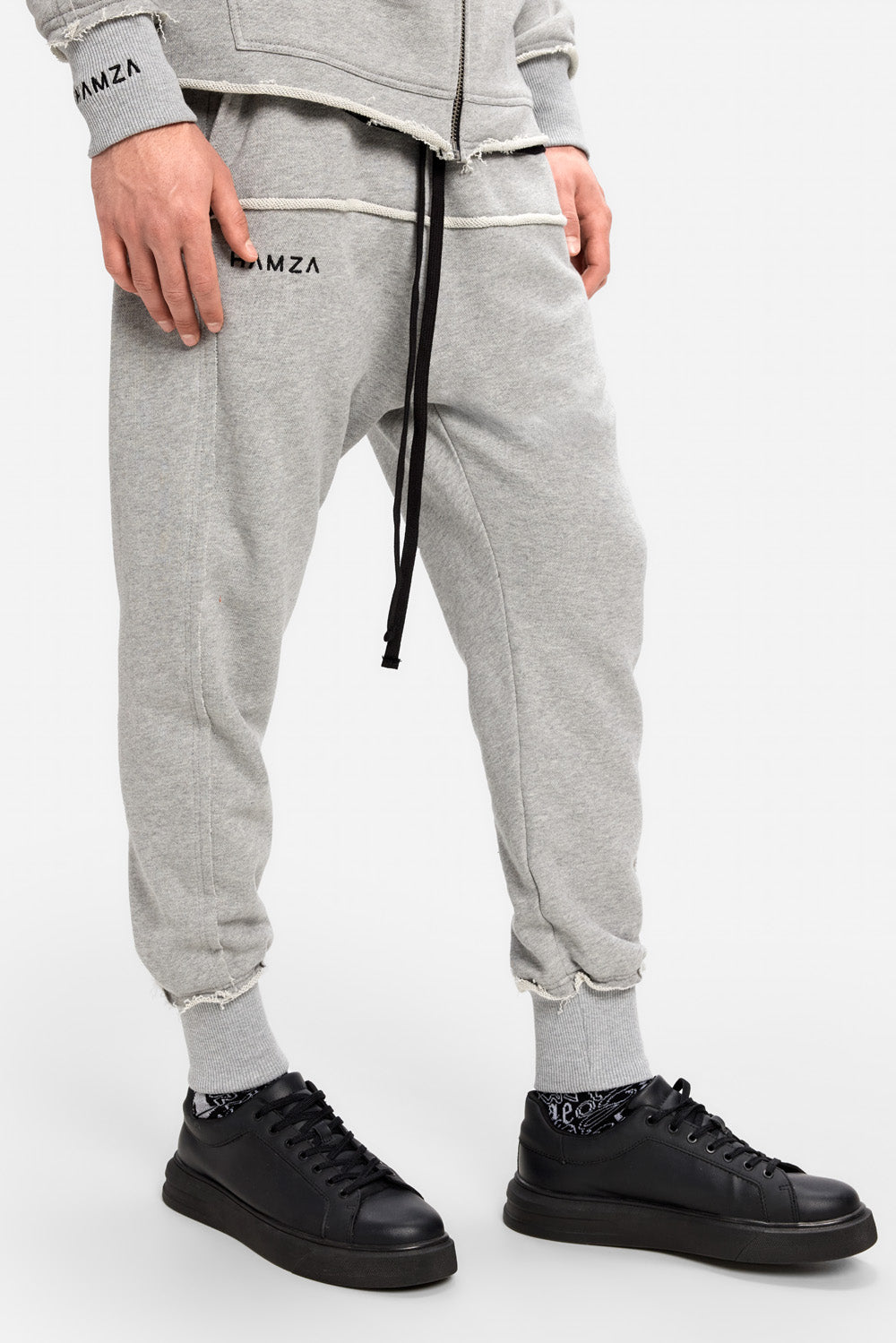 Crudo grey raw pants