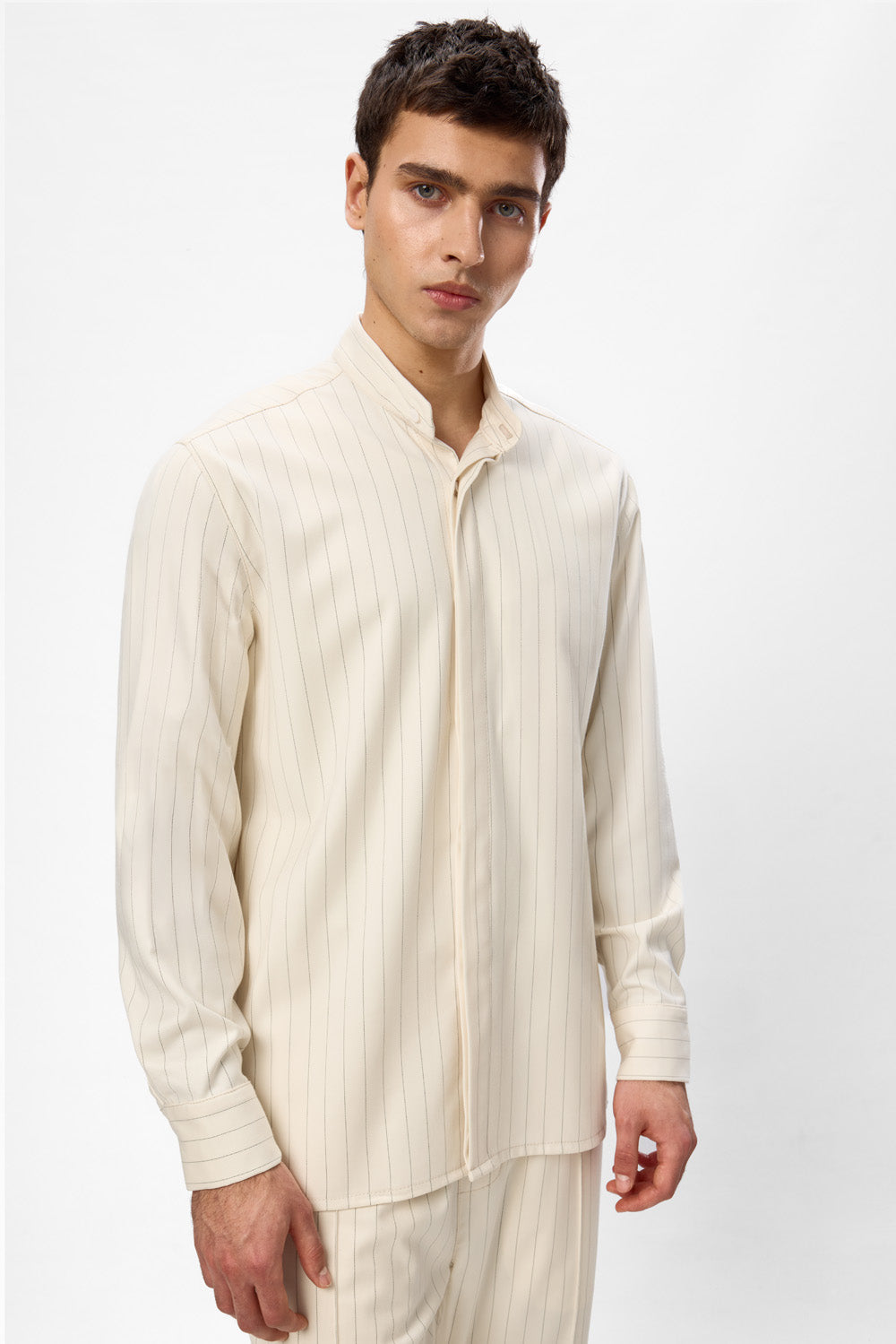 Thom striped vanilla cloth Shirt