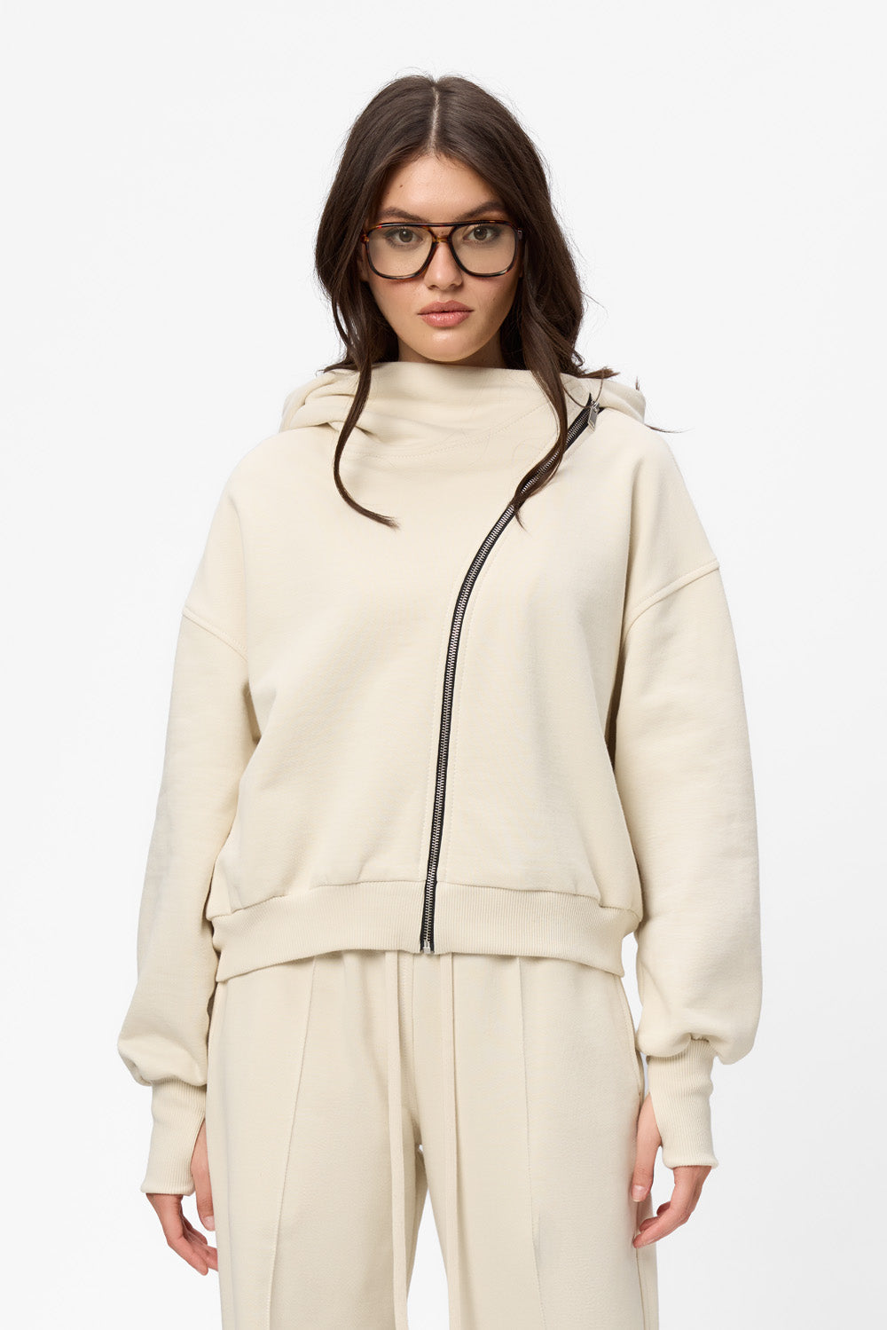 Hanorac vanilla din bumbac Hera