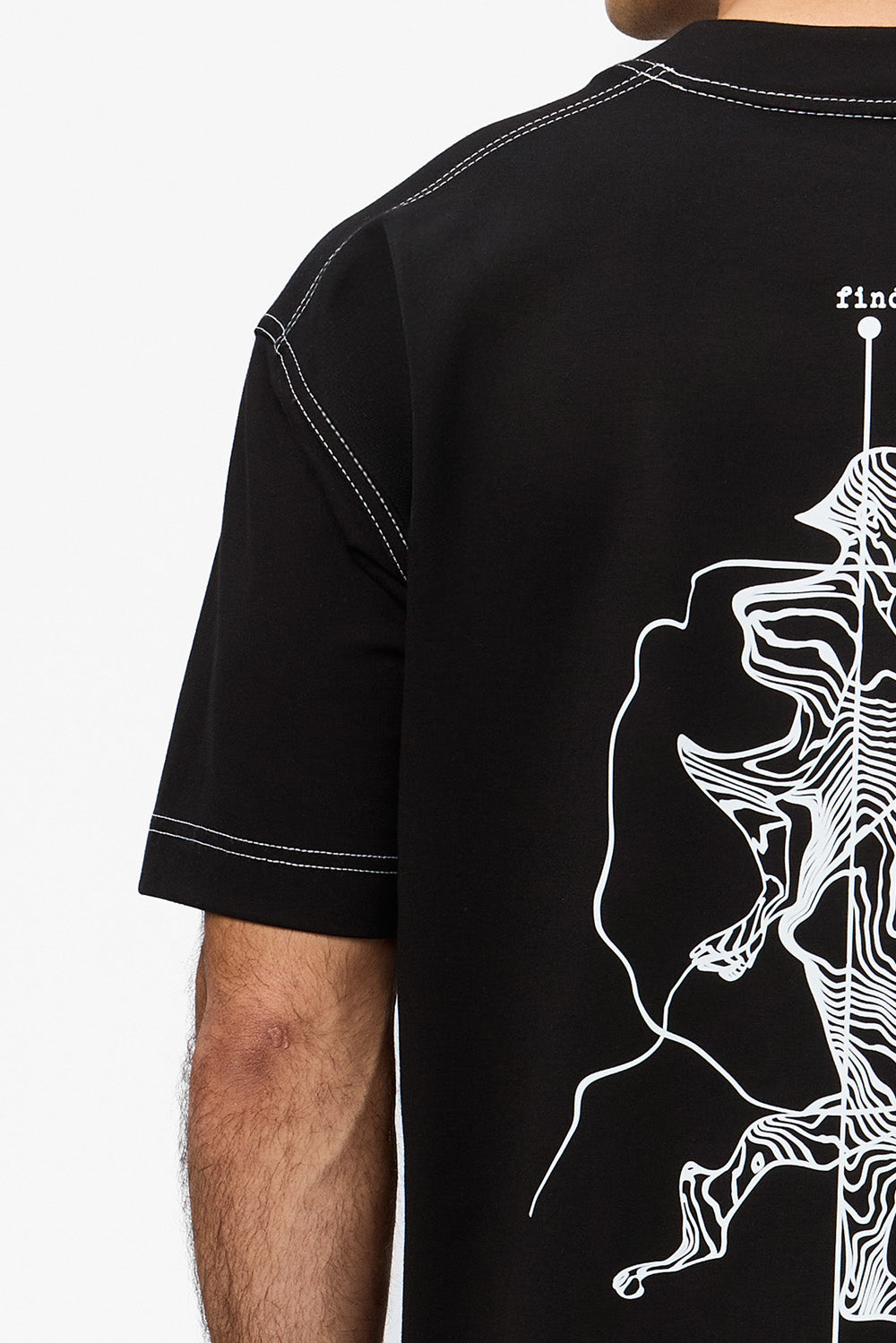 Tricou Negru cu imprimeu Find Your Balance