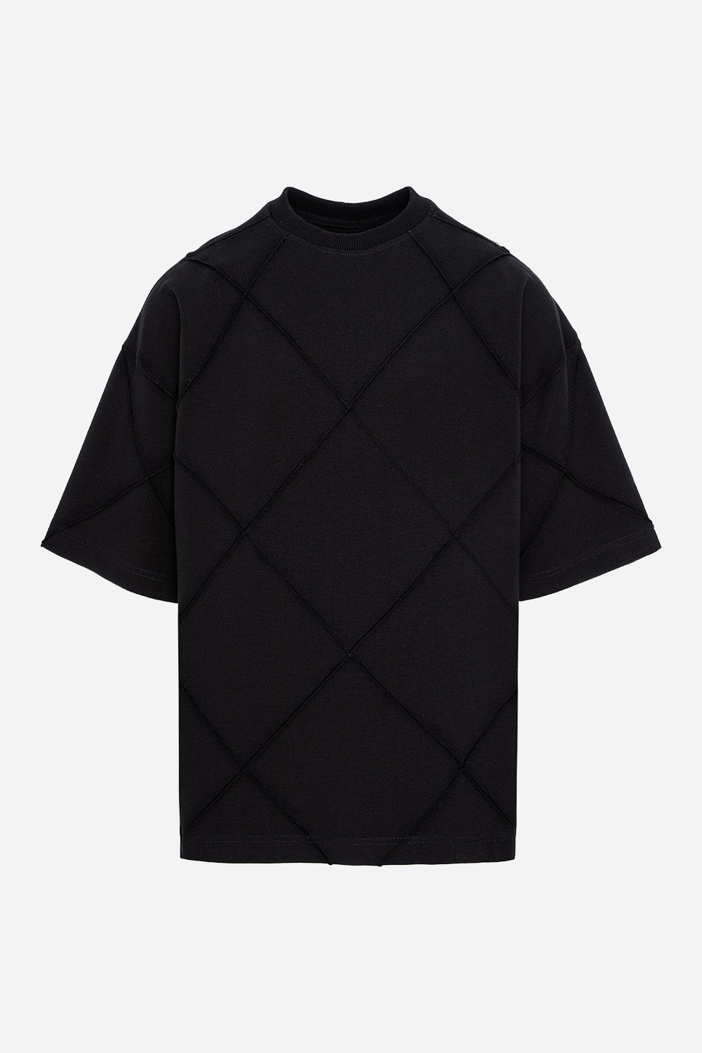 Tricou Off-White oversized cu cusaturi Diamond