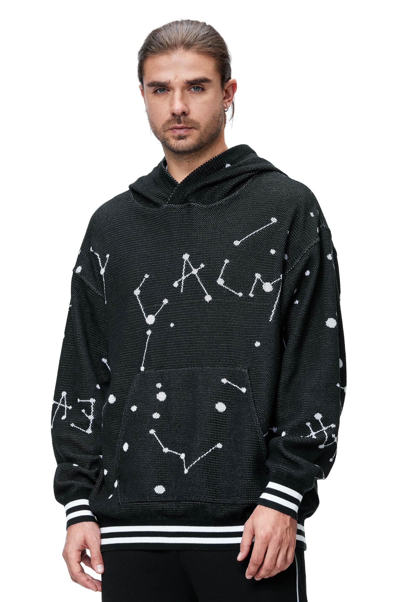 Hanorac barbati negru knit Galaxy