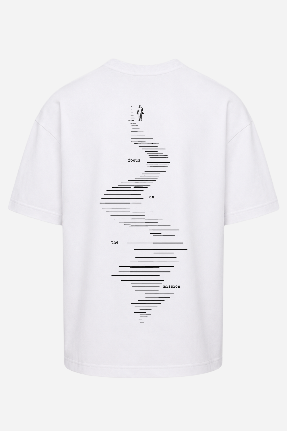 Tricou alb cu imprimeu Focus on the mission