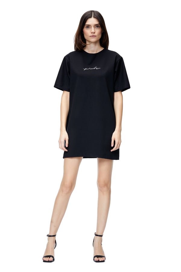 Paradise embroidered W T-shirt Dress