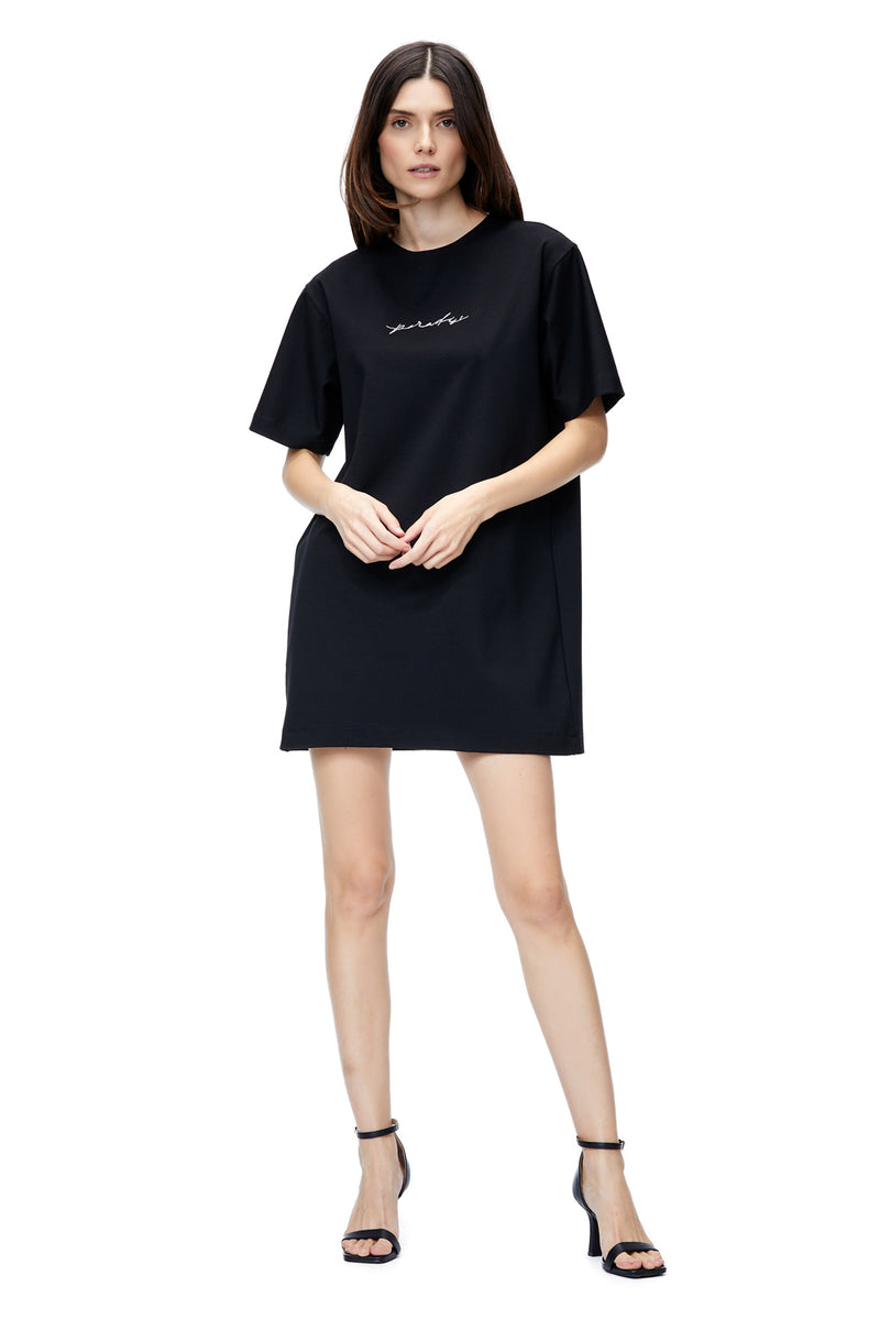 Paradise embroidered W T-shirt Dress