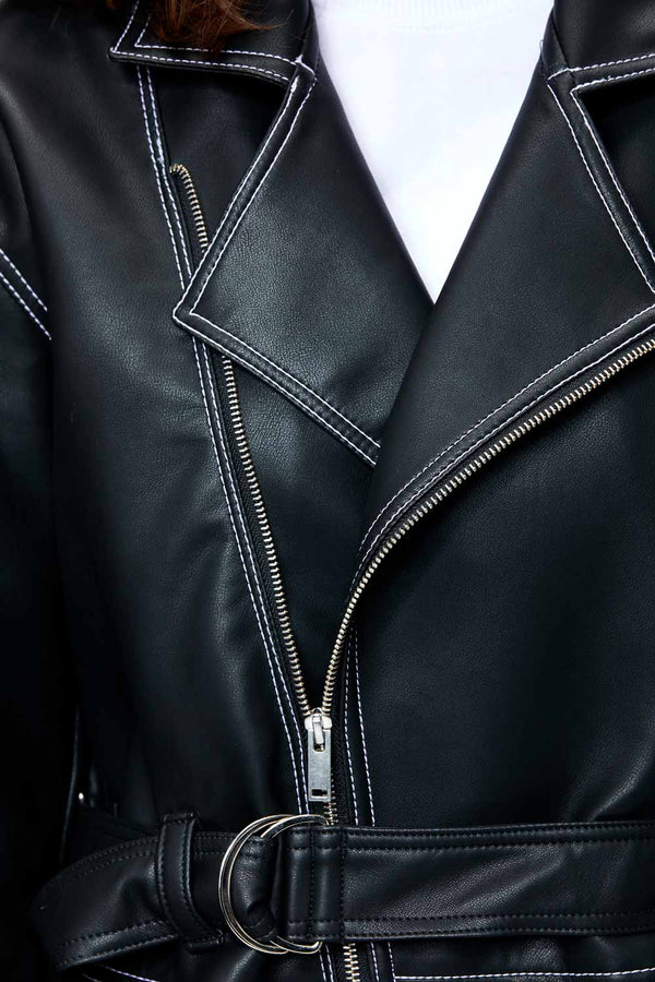 Bordeaux leather W jacket