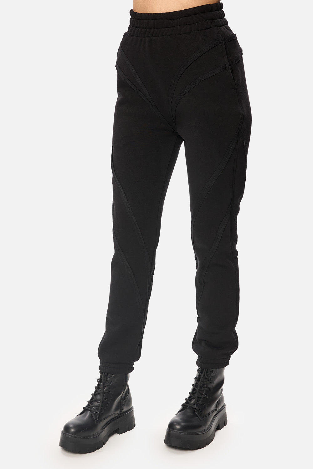 Kora Black Stitched Pants W