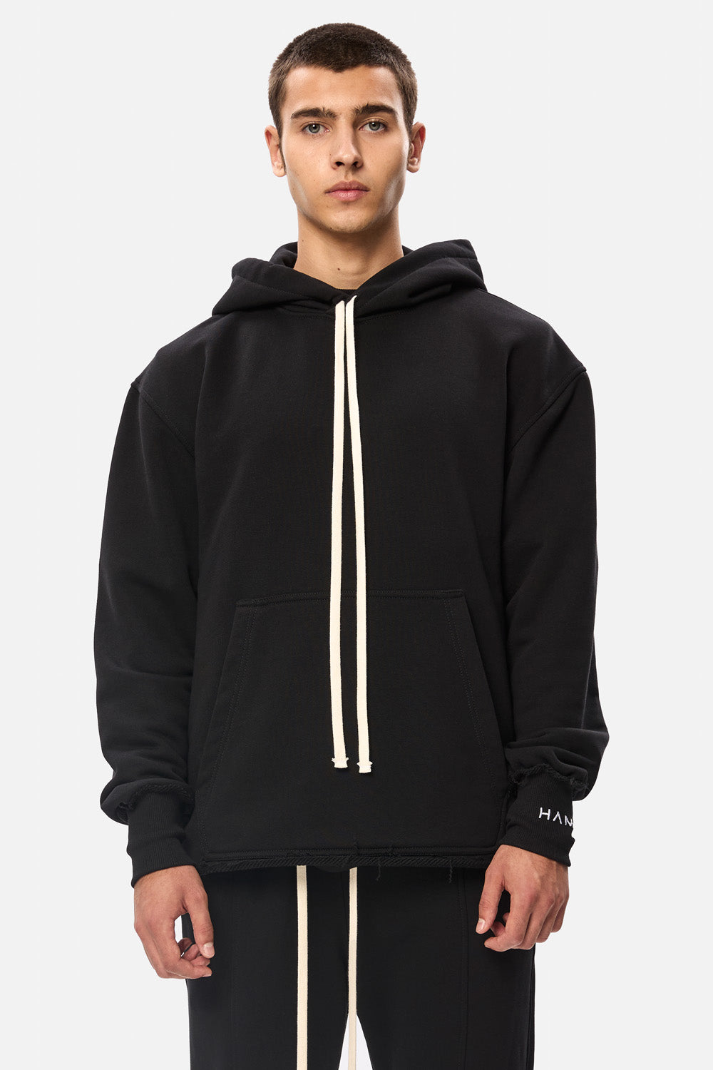 Dark Shadow printed black hoodie