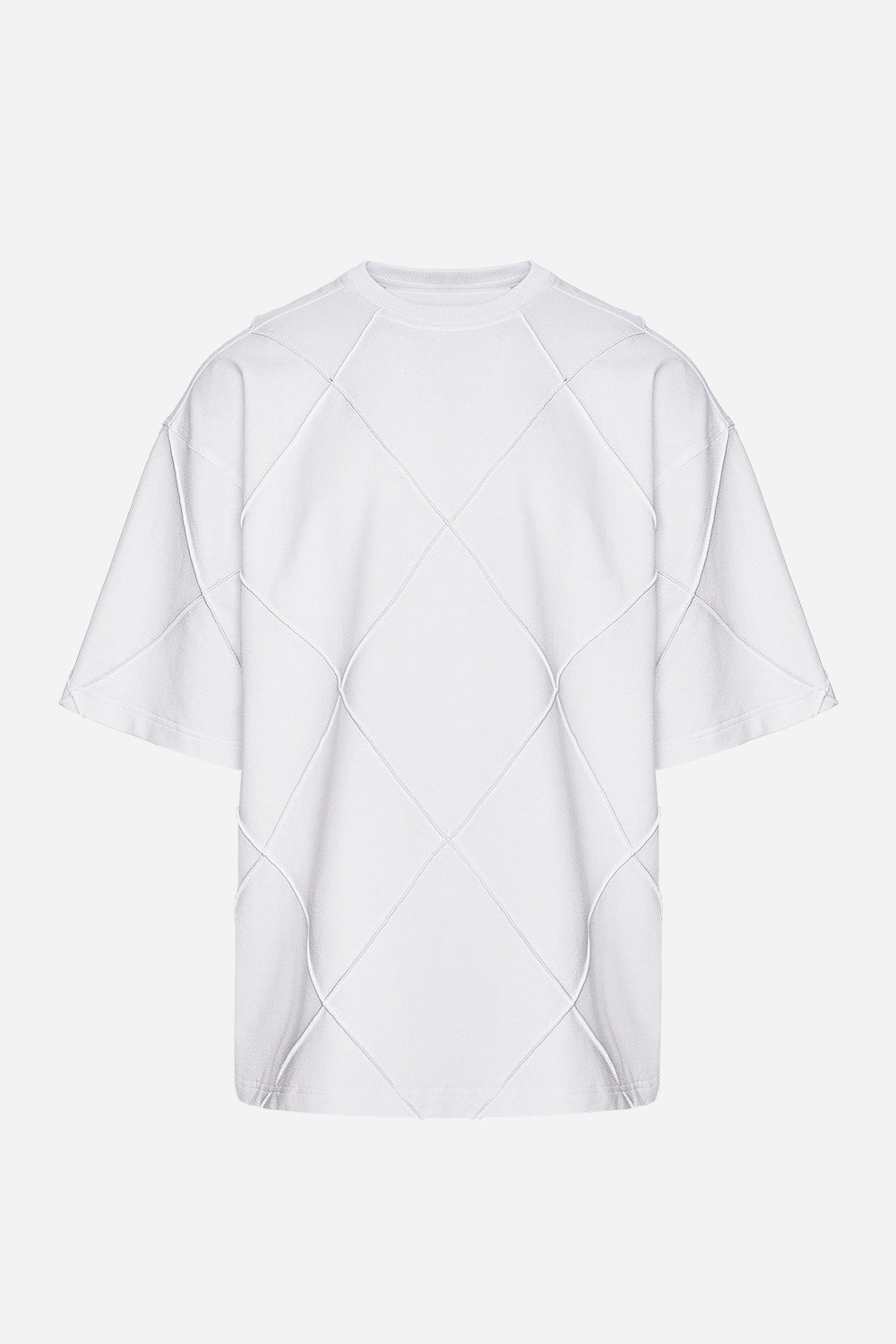 Tricou Off-White oversized cu cusaturi Diamond