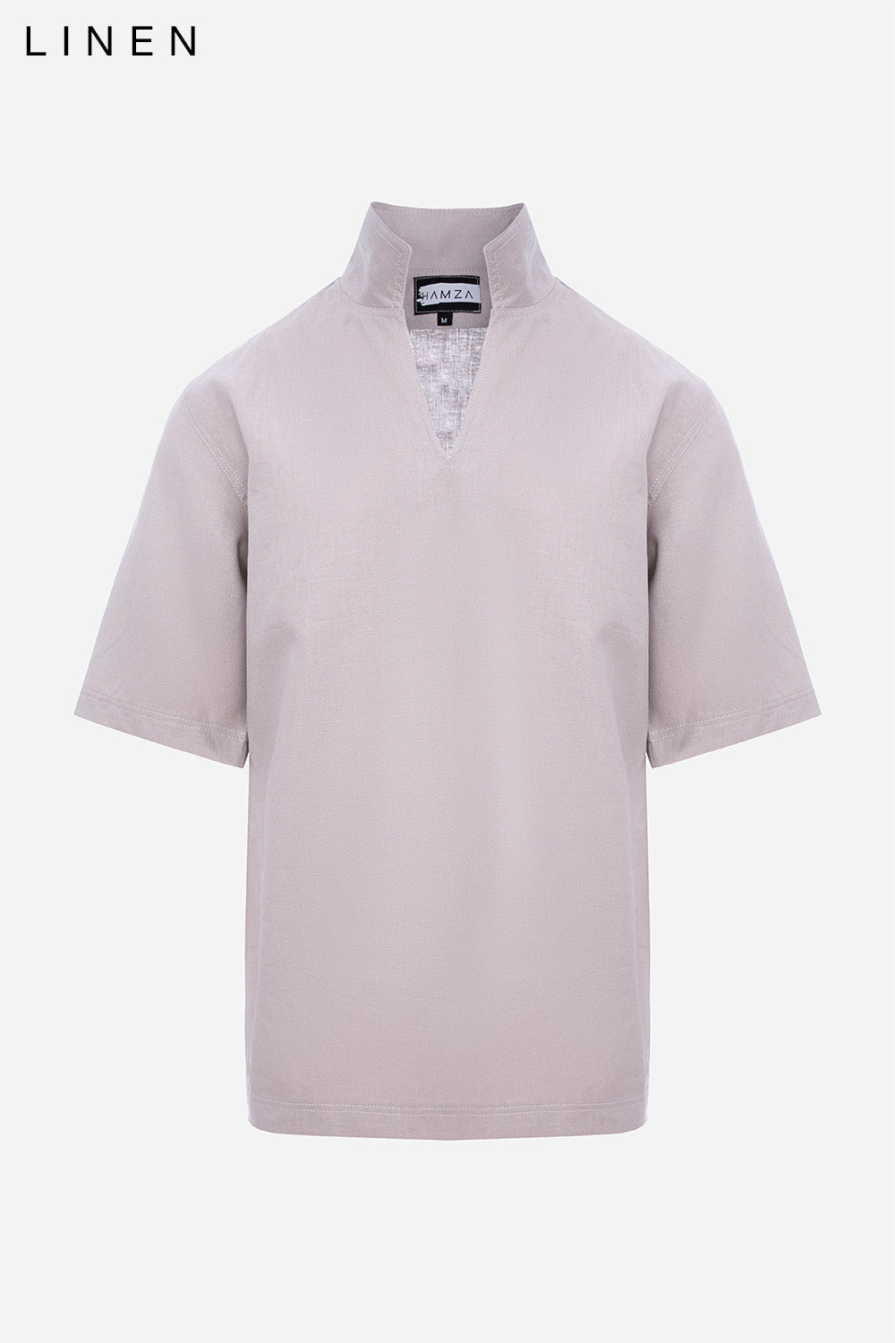 Tricou icon v-neck| Bărbați | Beige | Stil Modern & Elegant | Confort & Funcționalitate | Atelier Hamza