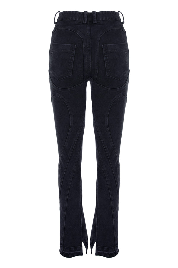 Denim split W Pants
