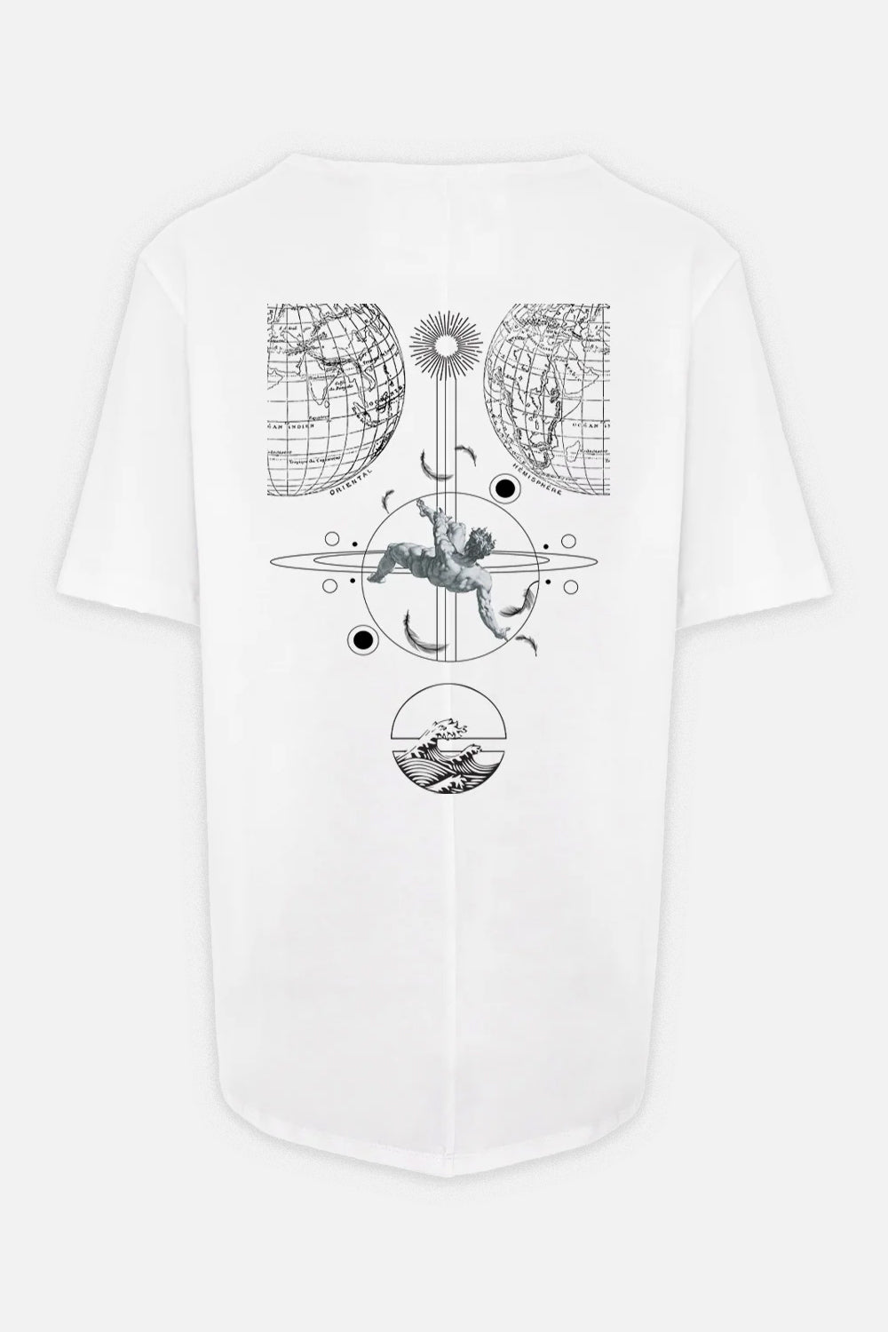 Tricou alb printat icarus