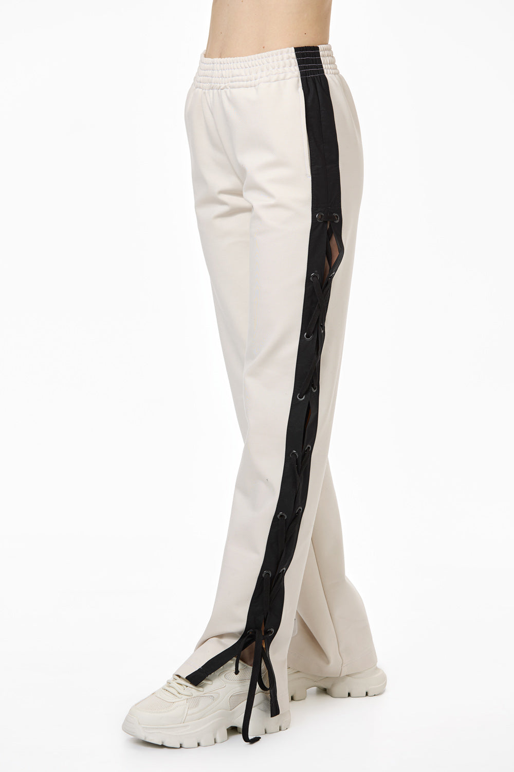 Pantaloni dama off-white Linea Blanco
