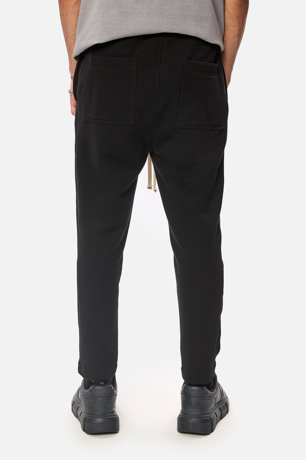 Pantaloni de trening din bumbac negri Thom 