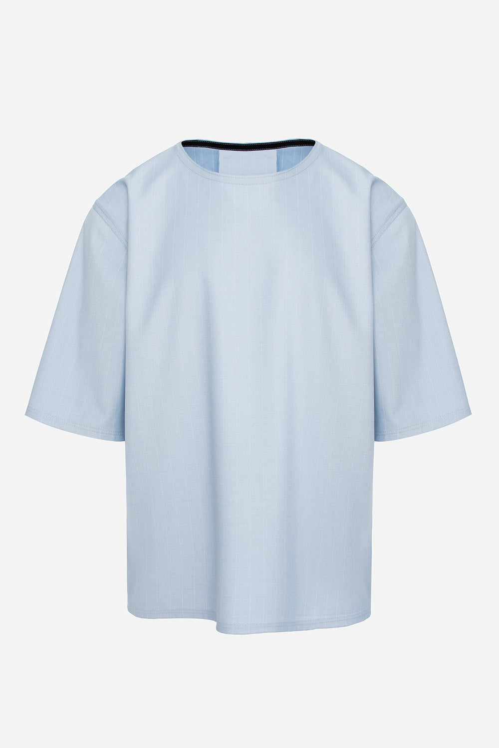 Tricou bleumarin in dungi din Stofa Thom