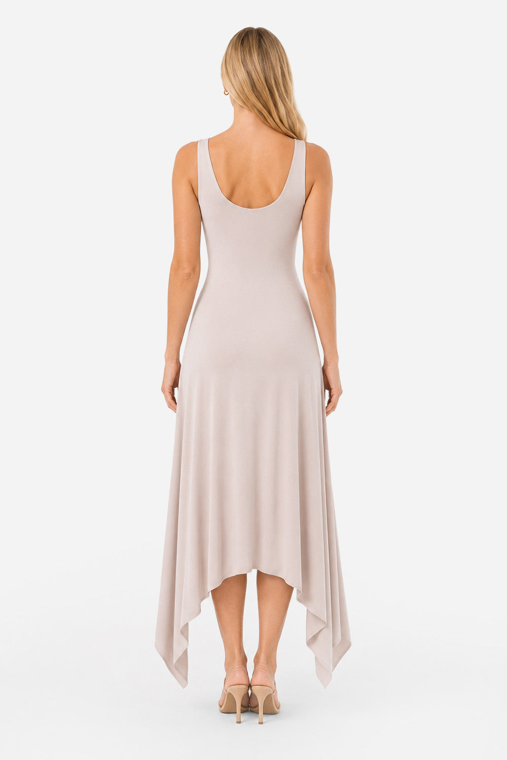 Rochie asimetrica crem valencia