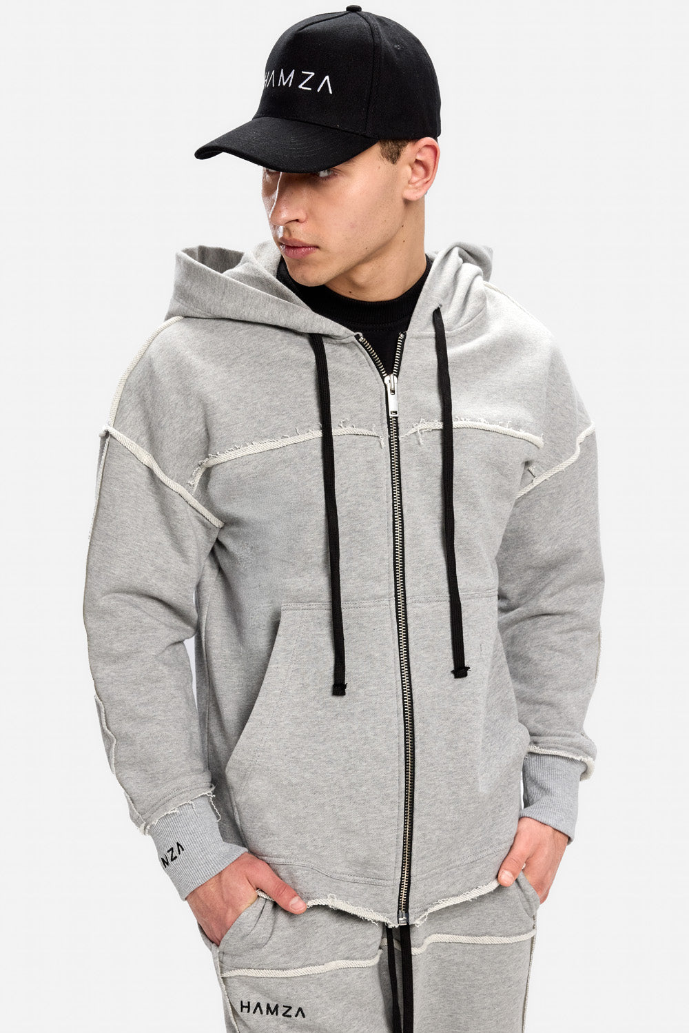 Crudo grey raw hoodie