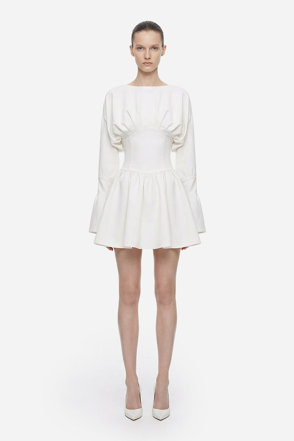 Rochie off-white din stofa Nyssa Cloth