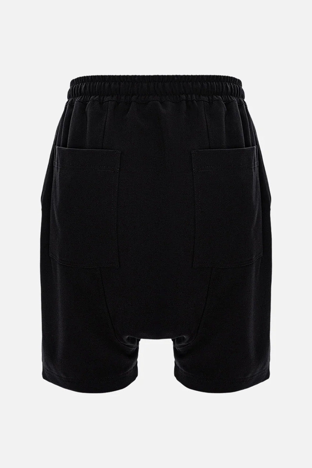 Pantaloni scurți din stofa 247, cu talie între picioare scăzută | Bărbați | Negru | Stil Modern & Elegant | Confort & Funcționalitate | Atelier Hamza