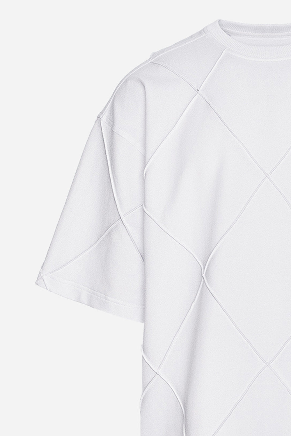 Tricou Off-White oversized cu cusaturi Diamond