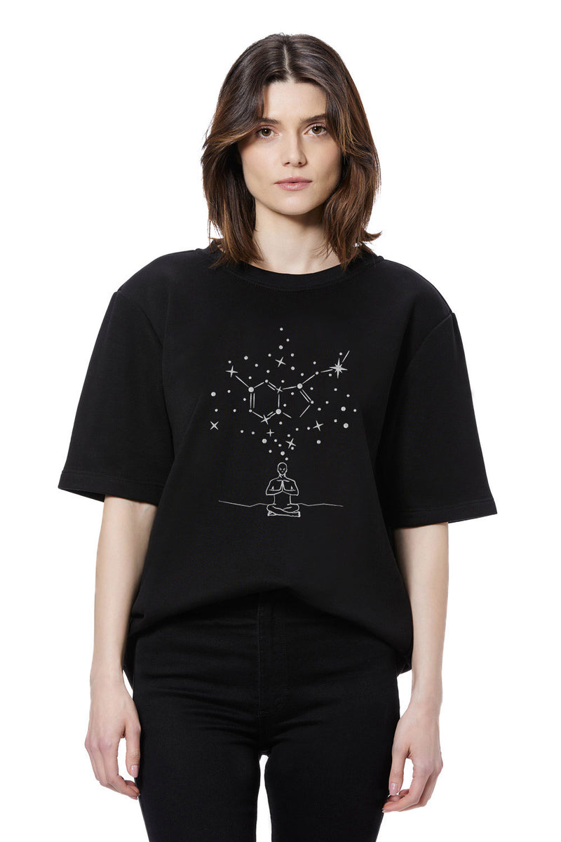 SEROTONIN embroidered W T-shirt