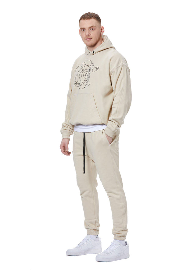 Flat white embroidered Tracksuit