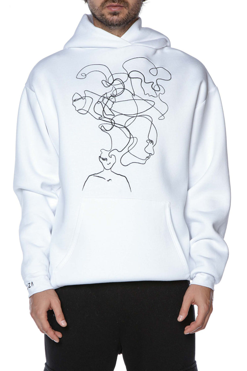 THOUGHTS embroidered Hoodie